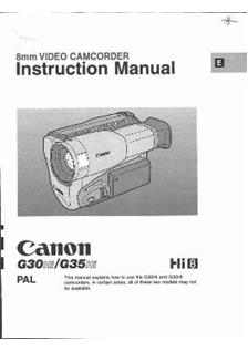 Canon G 30 Hi manual. Camera Instructions.